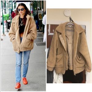 I.AM.GIA Tiger Mist Khaki Tan Neutral Camel Teddy Coat